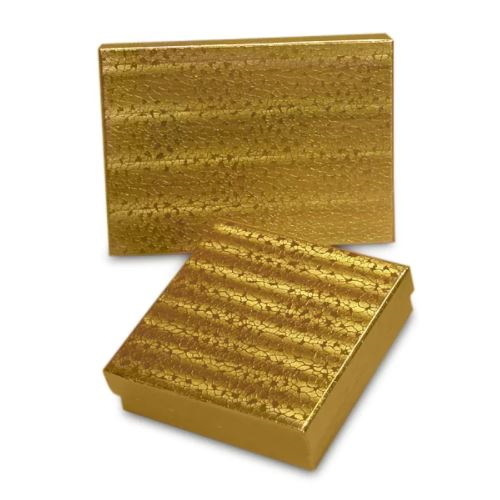 JEWELLERY BOX GOLD 2 1/2" X 1 1/2" X 7/8" Matthews Store Fixtures