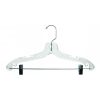17" DELUXE SUIT HANGER CLEAR