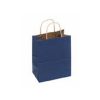 PAPER HANDLED SHOPPER NAVY BLUE 16X6X12 100% RECYCLED (25 PER PKG)