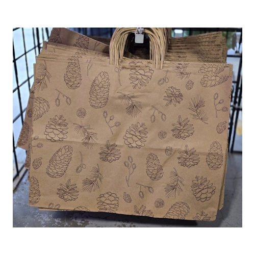 PAPER BAG PINE CONES 16X6X12 (25 PER PKG)