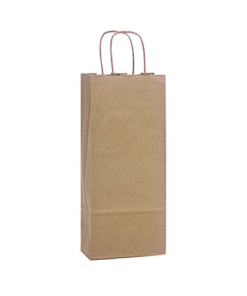 PAPER HANDLED WINE BAG KRAFT 5 1/2 X 3 X 12 3/4 (25/PKG)