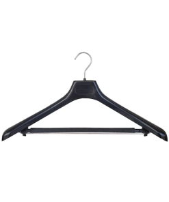 SUIT HANGER 18" BLACK WIDE SHOULDER WISHBONE